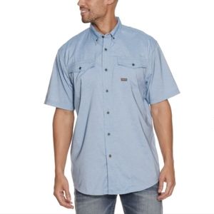 Ariat Men's Rebar Made Tough Deep Water Blue VentTEK DuraStretch SS Shirt Large